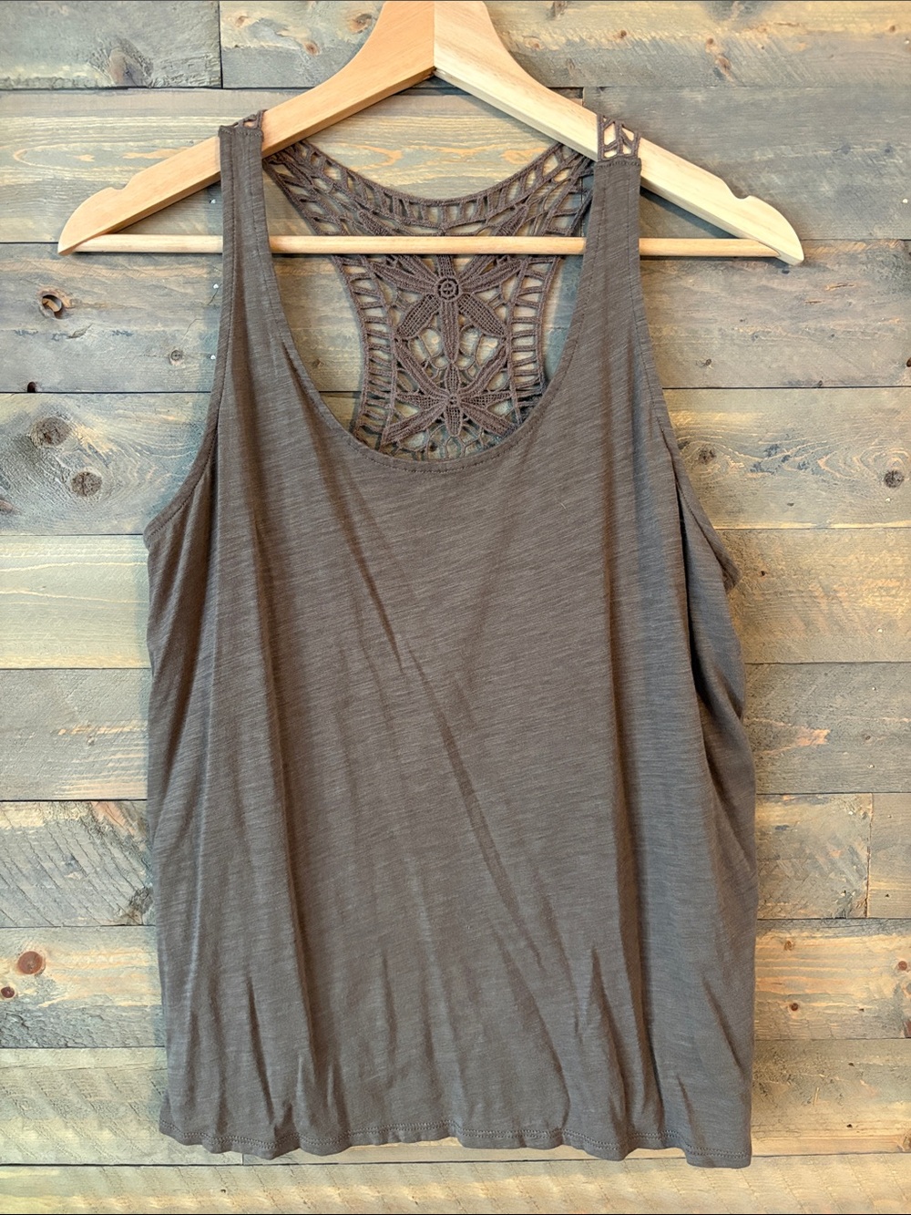 LIKE NEW- The North Face Taupe Tank with Crochet-Back - M